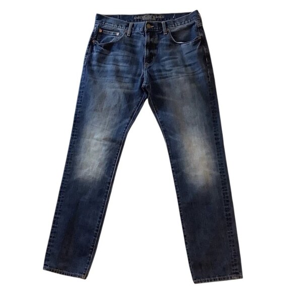 American Eagle Outfitters Slim Straight Blue Denim Jeans Mens Size 34X33 - Picture 1 of 10